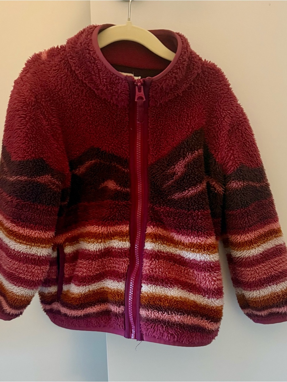 Faherty Red and Maroon Fleece sz 6T